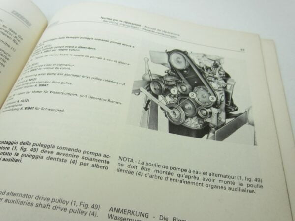 Manuale di officina motore diesel Fiat 1700 - immagine 3