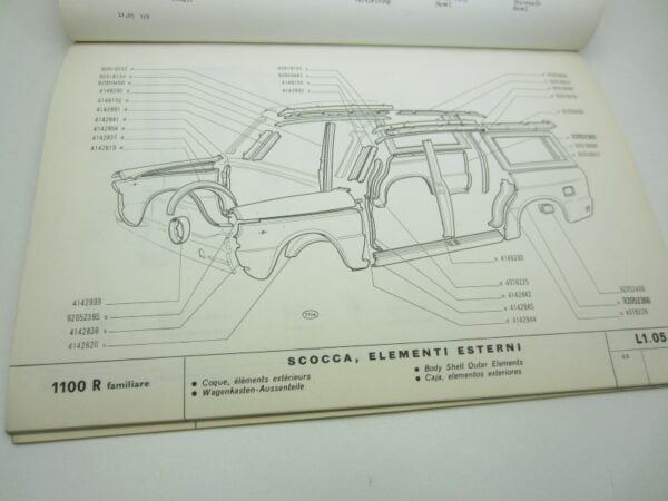 Catalogo parti di carrozzeria Fiat 1100R familiare - immagine 3