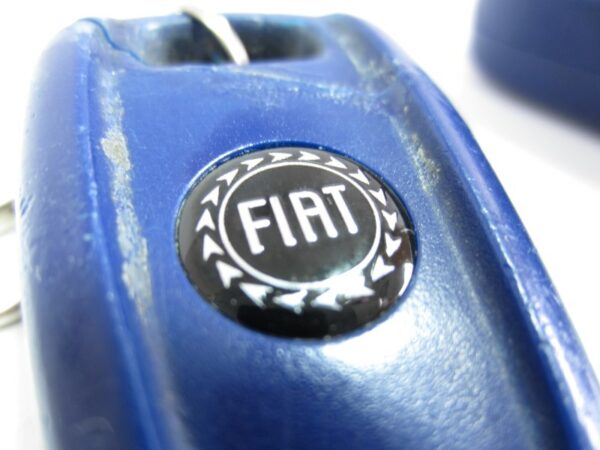 Fiat logo sleutel ZWART Stilo Punto II 500 Grande Punto 2 st. 14mm - Afbeelding 2