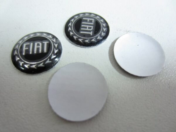 Fiat logo sleutel ZWART Stilo Punto II 500 Grande Punto 2 st. 14mm - Afbeelding 5