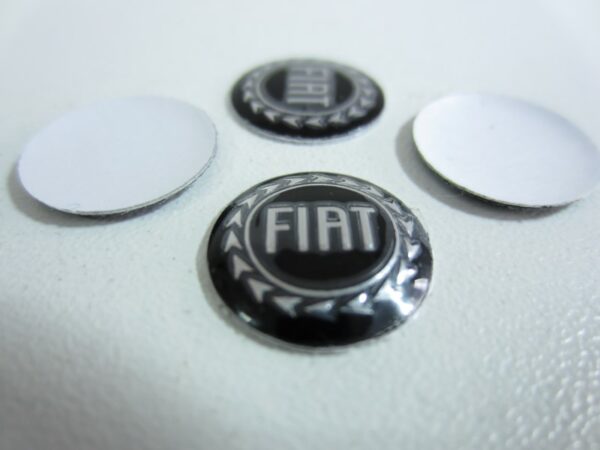 Fiat logo sleutel ZWART Stilo Punto II 500 Grande Punto 2 st. 14mm