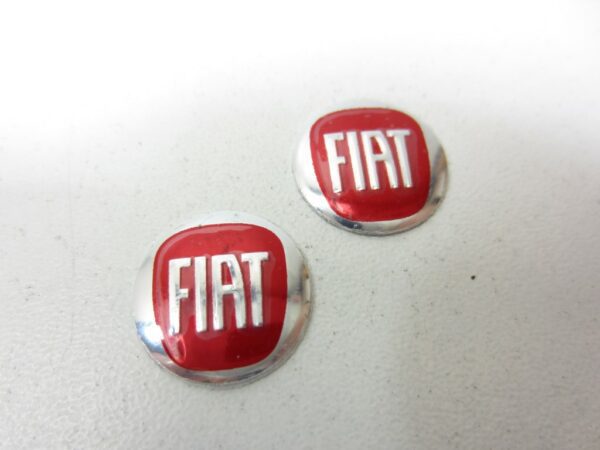 Fiat logo sleutel ROOD Punto EVO + Tipo 2 + 500X ALUMINIUM 2 st. 15mm