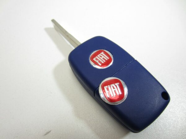 Fiat logo sleutel ROOD Punto EVO + Tipo 2 + 500X ALUMINIUM 2 st. 15mm - Afbeelding 4