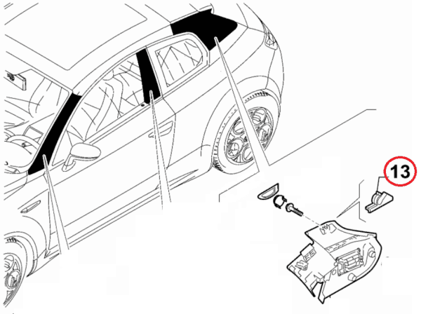 Clip SET L+R voor hoedenplank Alfa Romeo Brera - Afbeelding 5