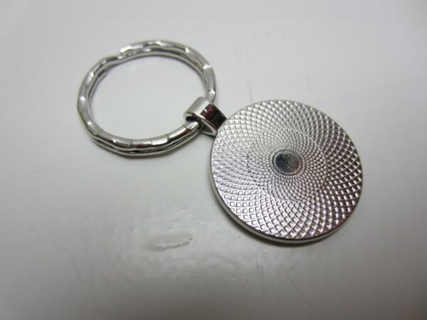Sleutelhanger Lancia metaal glad rond wit -NIEUW- - Afbeelding 2