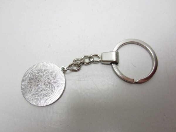Sleutelhanger Lancia metaal glad mini rond zwart -NIEUW- - Afbeelding 3