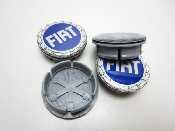 Coprimozzo Fiat Punto II Seicento logo blu (set 4 pz.) -IMITAZIONE- - immagine 2
