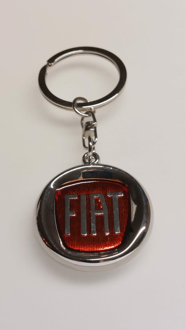 Portachiavi Fiat logo rosso Punto Evo - 500 - 500X - Tipo - immagine 3