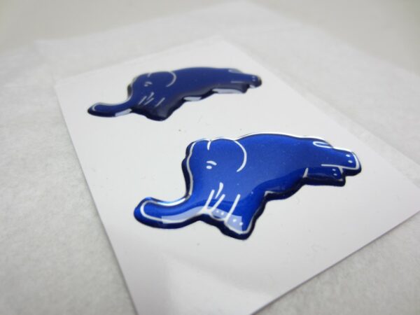 Elefantino Blu logo Lancia Y 840 B-zuil set 2 st.