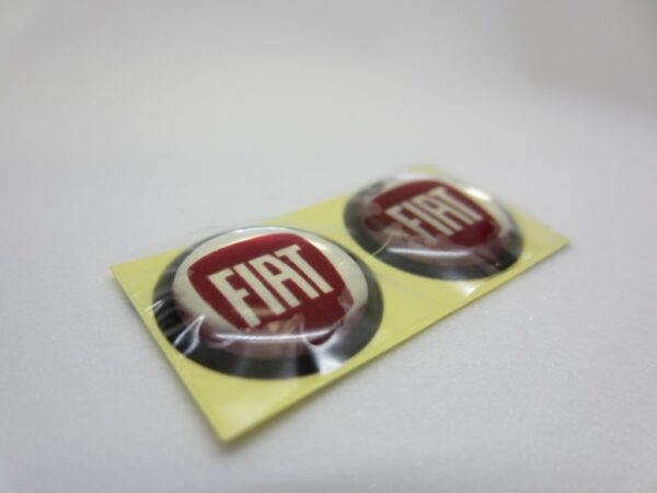 Fiat logo sleutel ROOD Punto EVO + Tipo 2 + 500X HARS 2 st. 14mm - Afbeelding 5