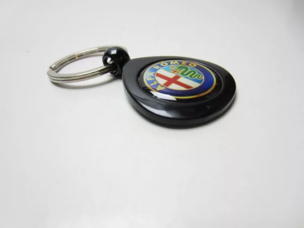 Sleutelhanger Alfa Romeo logo metaal zwart - Afbeelding 4