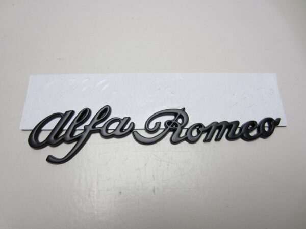 Zwart metalen Alfa Romeo logo geschreven stijl Imitatie - Afbeelding 2