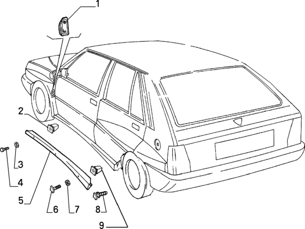 Klemlijst plug voor Lancia Delta integrale EVO - Kappa Coupe - Delta II - Alfa 155 IMITATIE - Afbeelding 5