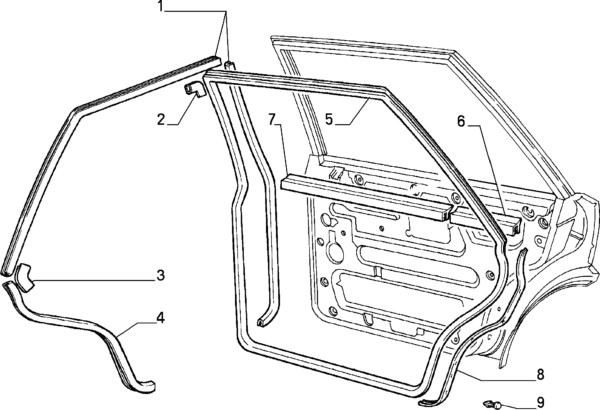 Clip deurrubber bevestiging Delta Integrale Imitatie Alternatief - Afbeelding 2