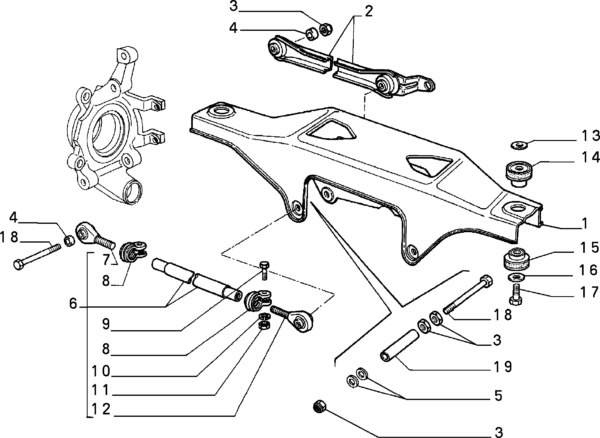 Bout motorsteun Differentieel en ophanging Lancia Delta Integrale 16043824 -NIEUW- - Afbeelding 10