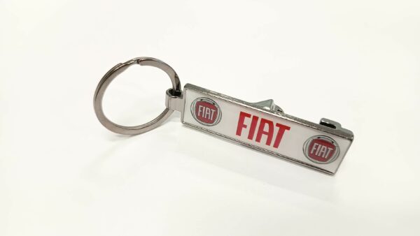 Sleutelhanger flessenopener metaal Fiat