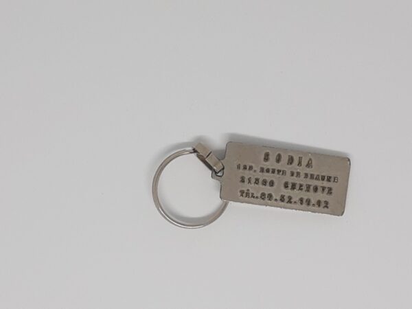 Sleutelhanger FIAT Vintage langwerpig staal - Afbeelding 2